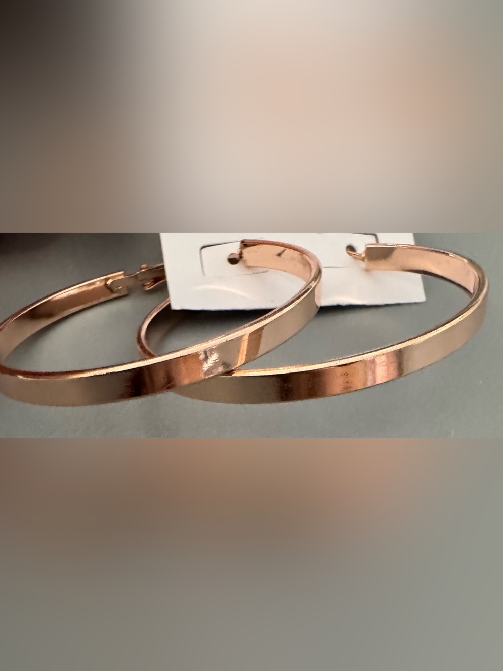 Rose Gold Hoop Earrings - Women Jewelry